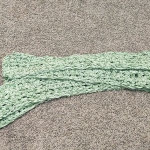 HANDMADE Messy Chunk Sage Scarf, Extra Long